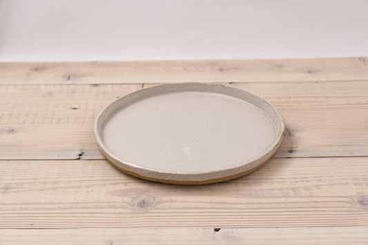 Cloudy White Large Dinner Plate