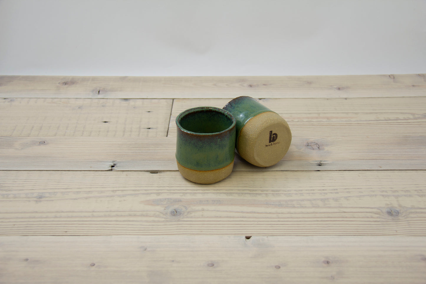 Moss Green Flat White Cup